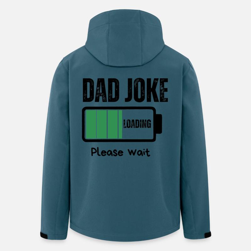 Papa-Witz - Recycelte Männer Softshell-Jacke von Stanley/Stella - Dunkles Petrol