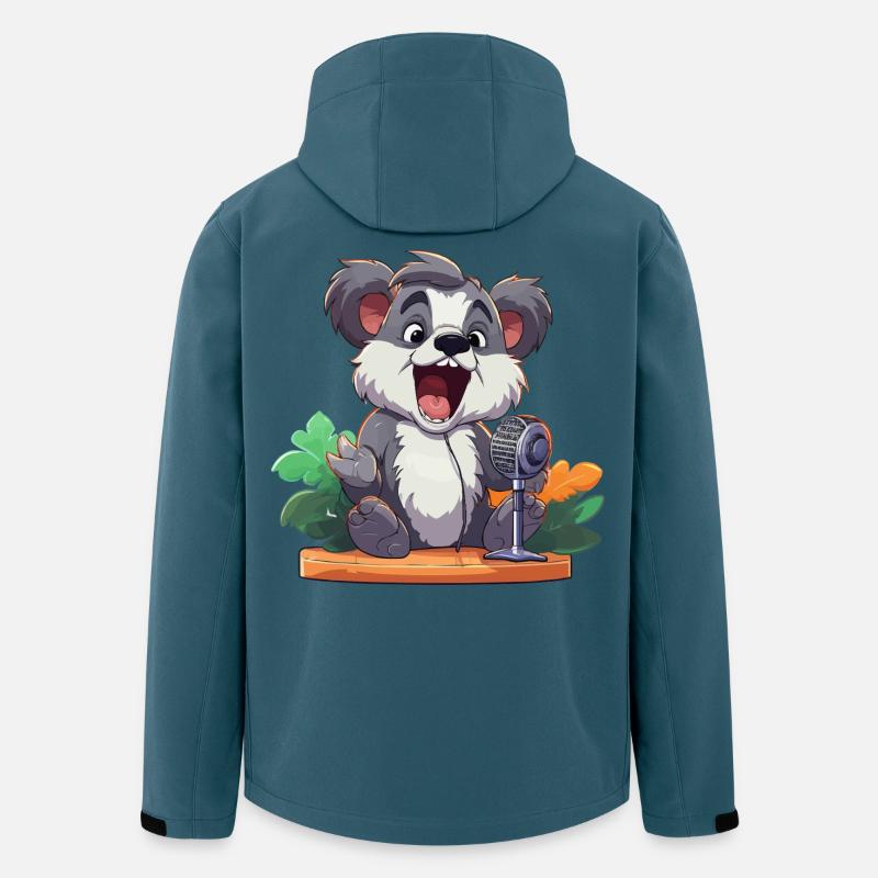 KoaKoala Karaoke auf Bühne - Recycelte Männer Softshell-Jacke von Stanley/Stella - Dunkles Petrol