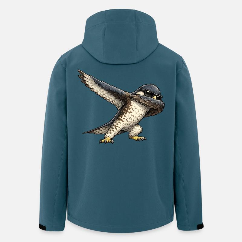 Dabbing Falke - Recycelte Männer Softshell-Jacke von Stanley/Stella - Dunkles Petrol