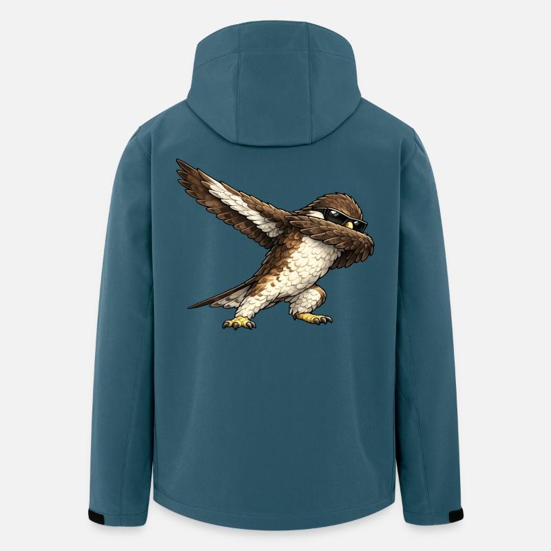 Dabbing Bussard - Recycelte Männer Softshell-Jacke von Stanley/Stella - Dunkles Petrol