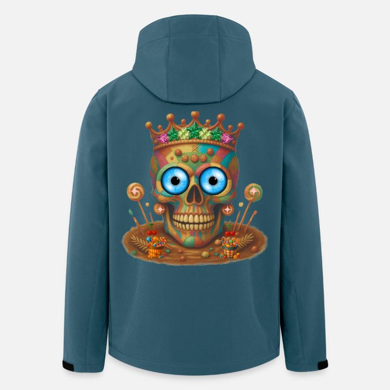 Candy Skull T-Shirt-Design. - Recycelte Männer Softshell-Jacke von Stanley/Stella - Dunkles Petrol