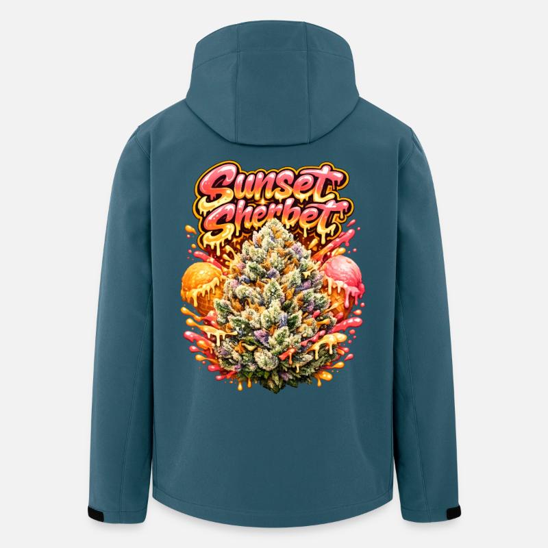 Sunset Sherbet Graffiti-Kunstdruck - Recycelte Männer Softshell-Jacke von Stanley/Stella - Dunkles Petrol