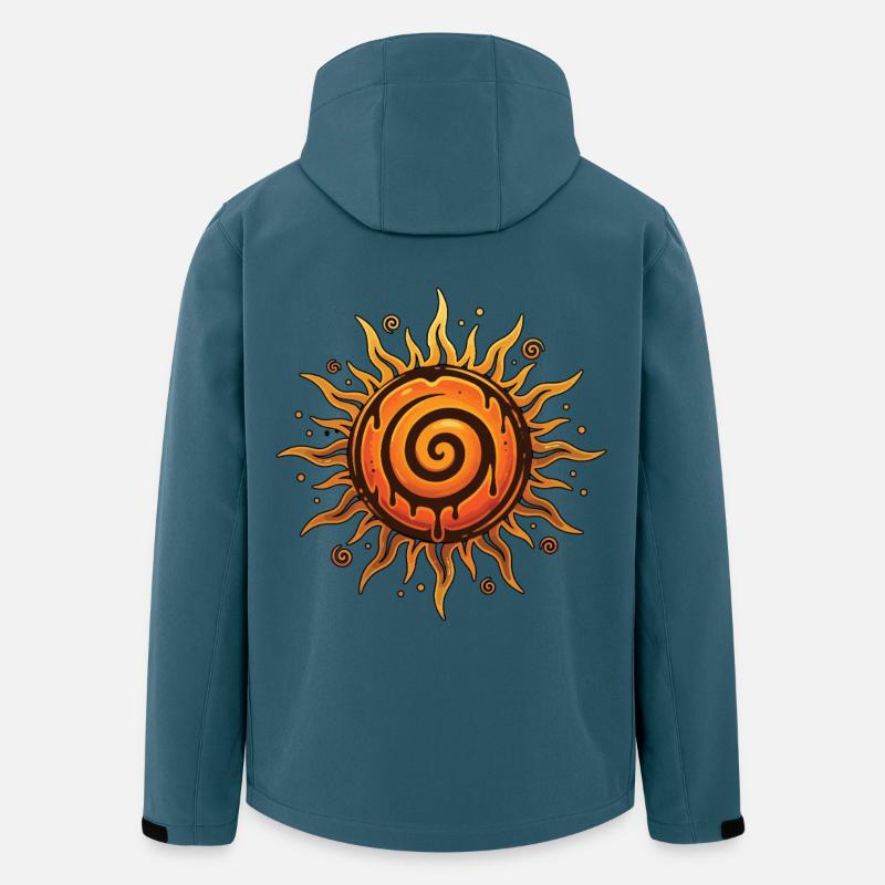 Litha Pagan Solstice d’été Midsommar - Veste softshell homme en polyester recyclé Stanley/Stella - bleu pétrole foncé