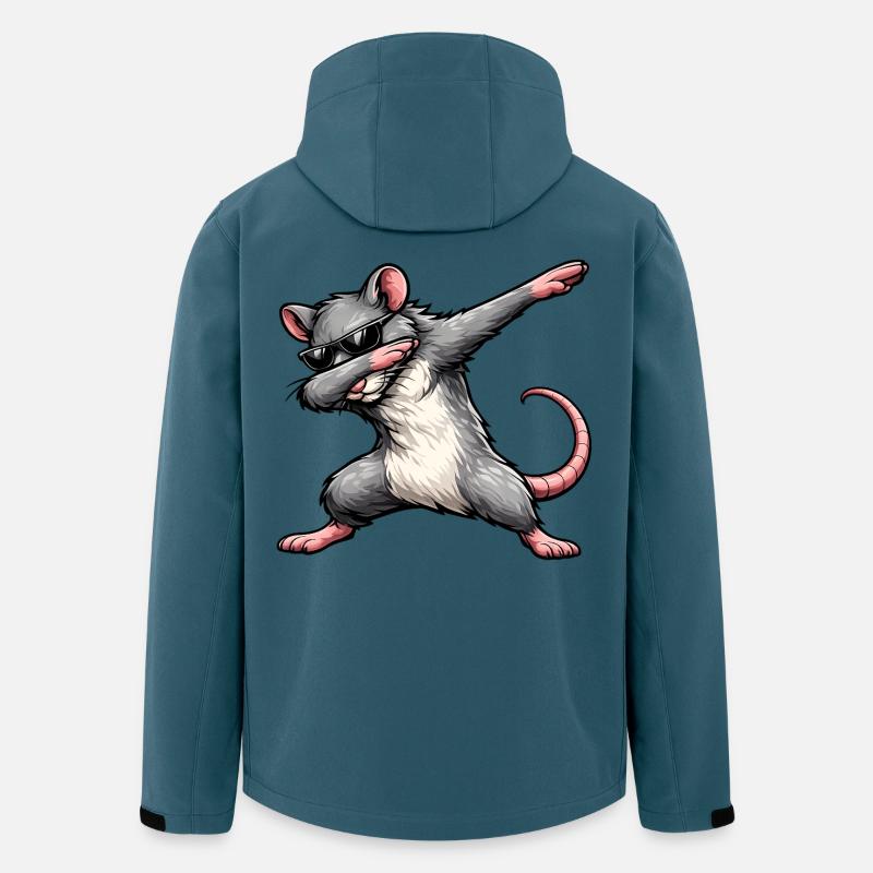 Dabbing Ratte - Recycelte Männer Softshell-Jacke von Stanley/Stella - Dunkles Petrol