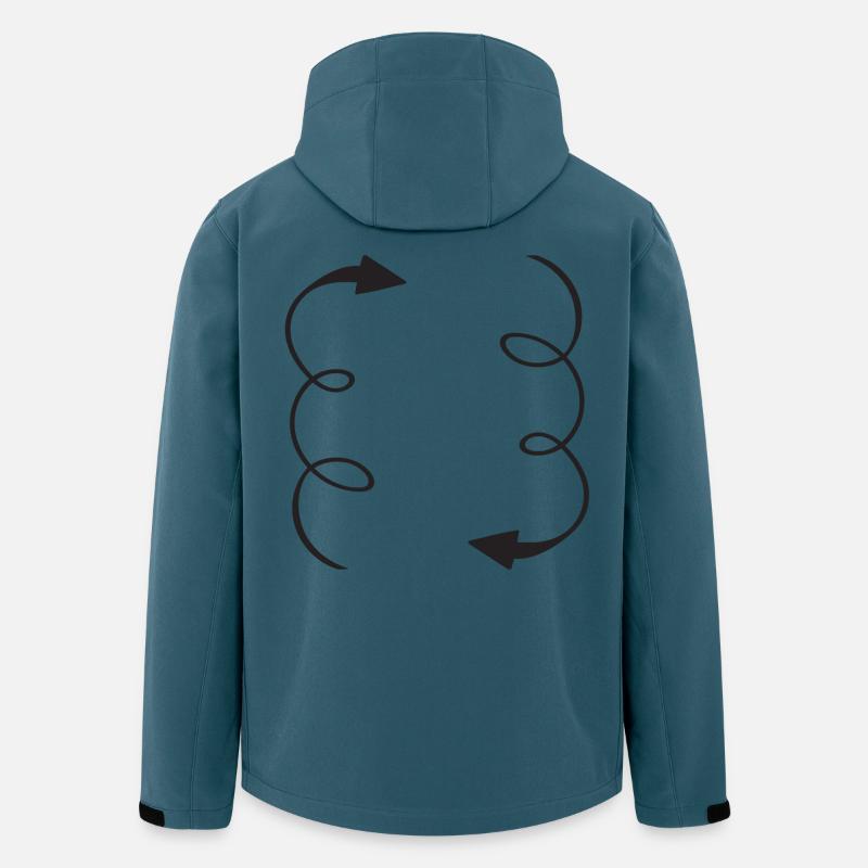 Kreislauf Pfeile - Recycelte Männer Softshell-Jacke von Stanley/Stella - Dunkles Petrol