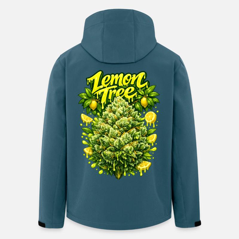 Zitronenbaum-Graffiti-Kunstdruck - Recycelte Männer Softshell-Jacke von Stanley/Stella - Dunkles Petrol