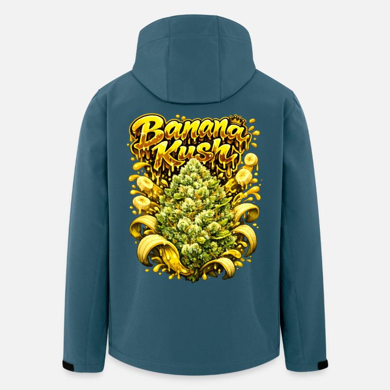 Banana Kush Graffiti-Kunstdruck - Recycelte Männer Softshell-Jacke von Stanley/Stella - Dunkles Petrol
