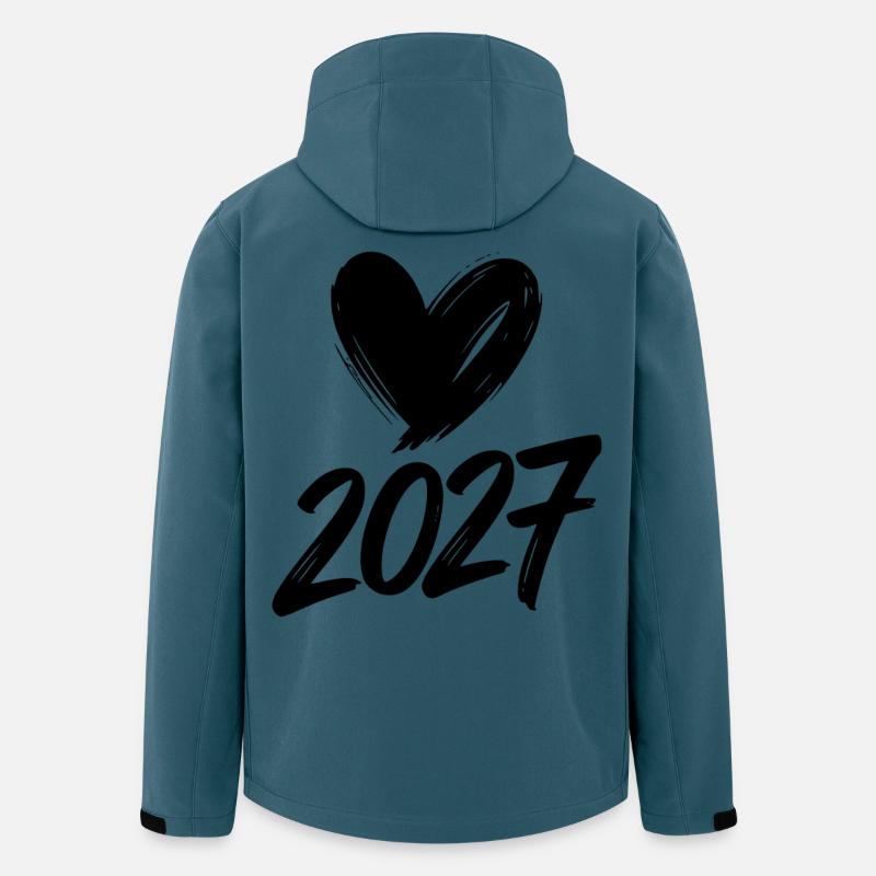 2027 Hjerte - Stanley/Stella herre softshelljakke i genanvendt polyester - mørk petrol