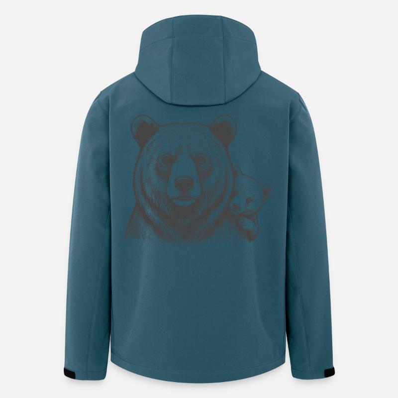 Papa et bébé des Bears - Veste softshell homme en polyester recyclé Stanley/Stella - bleu pétrole foncé