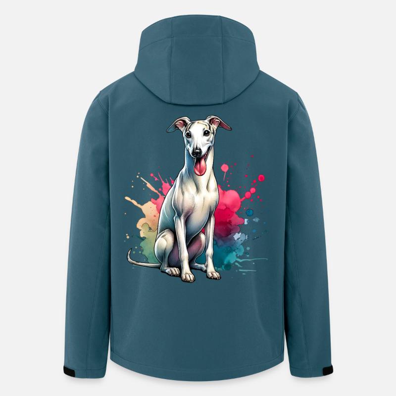 Windhund Geschenk - Recycelte Männer Softshell-Jacke von Stanley/Stella - Dunkles Petrol