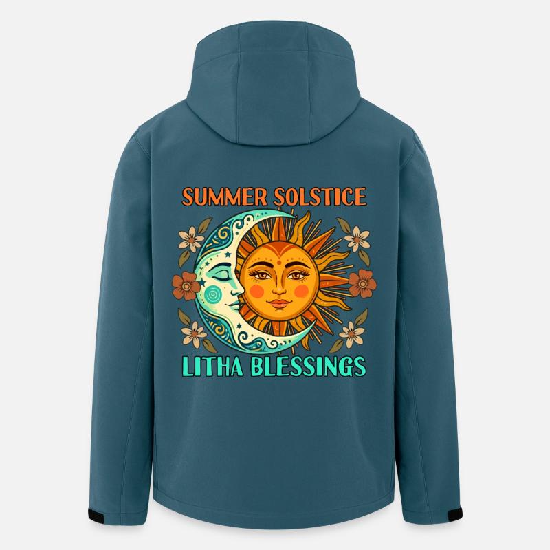 Litha Pagan Summer Solstice Midsummer Midsommar - Men’s Recycled Softshell Jacket by Stanley/Stella - stargazer