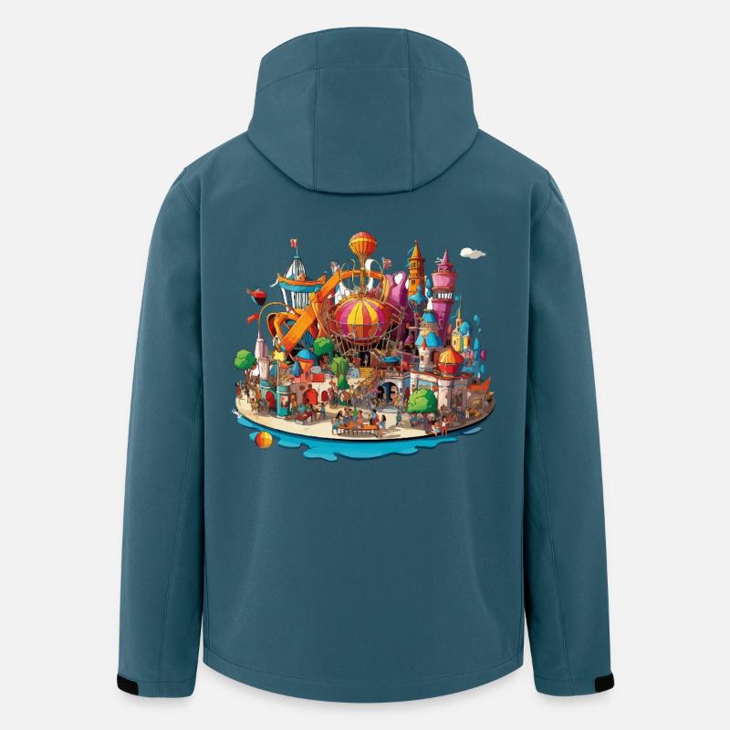 Farbenfrohe Freizeitinsel - Recycelte Männer Softshell-Jacke von Stanley/Stella - Dunkles Petrol