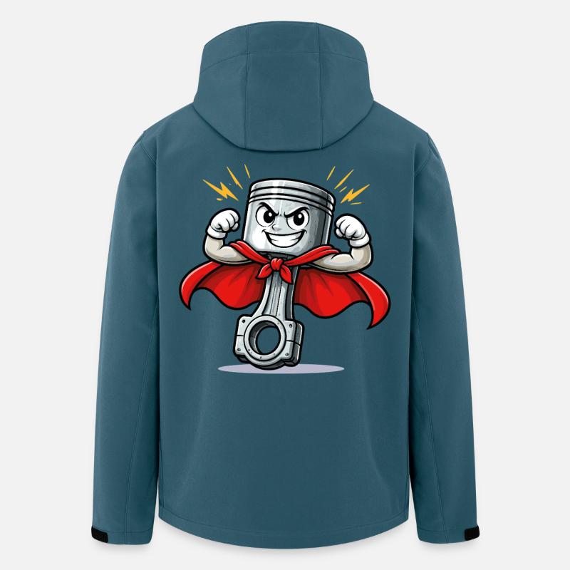 Mechanikers Superheld Piston - Recycelte Männer Softshell-Jacke von Stanley/Stella - Dunkles Petrol