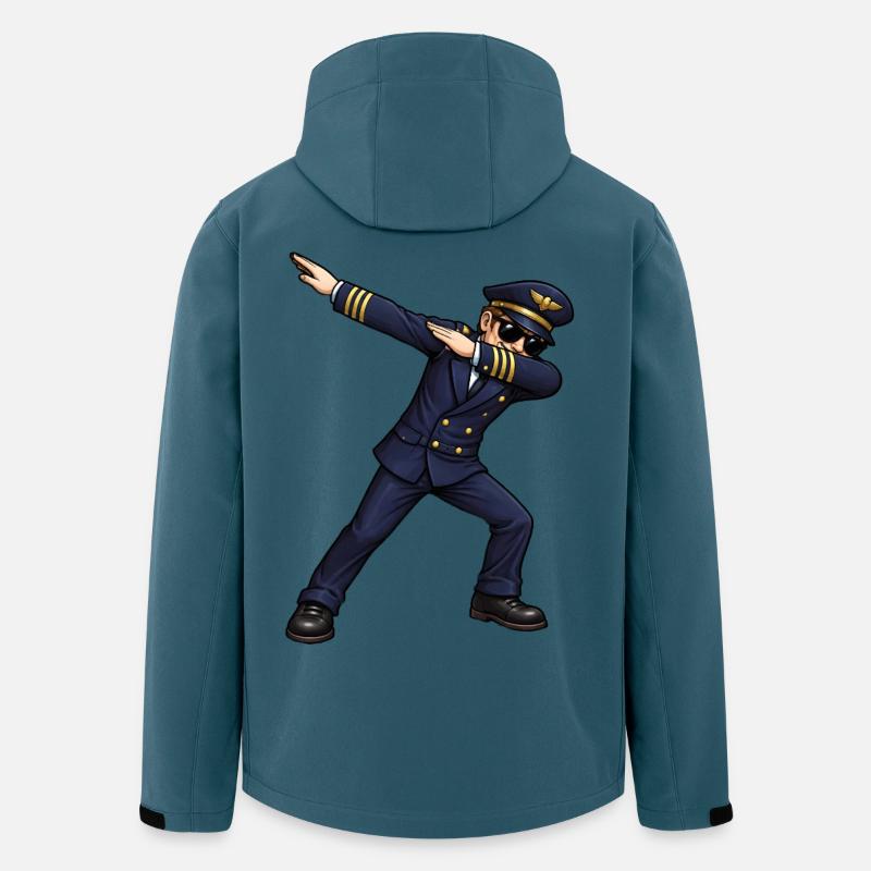 Dabbing Pilot - Recycelte Männer Softshell-Jacke von Stanley/Stella - Dunkles Petrol