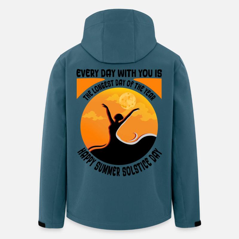 Litha Pagan Solstice d’été Midsommar - Veste softshell homme en polyester recyclé Stanley/Stella - bleu pétrole foncé