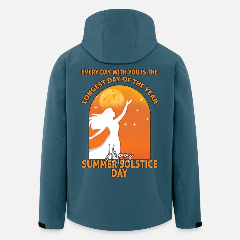 Litha Pagan Solstice d’été Midsommar - Veste softshell homme en polyester recyclé Stanley/Stella - bleu pétrole foncé