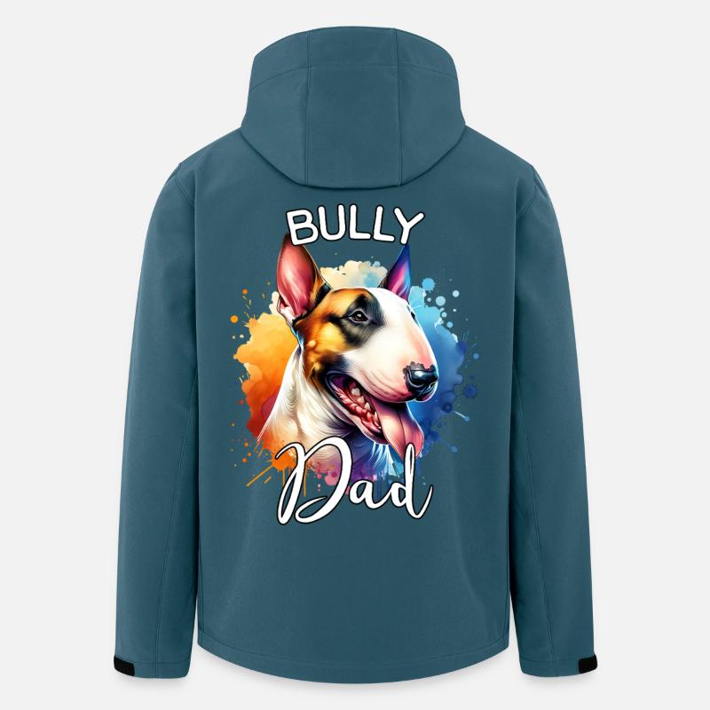Bullterrier Papa - Recycelte Männer Softshell-Jacke von Stanley/Stella - Dunkles Petrol