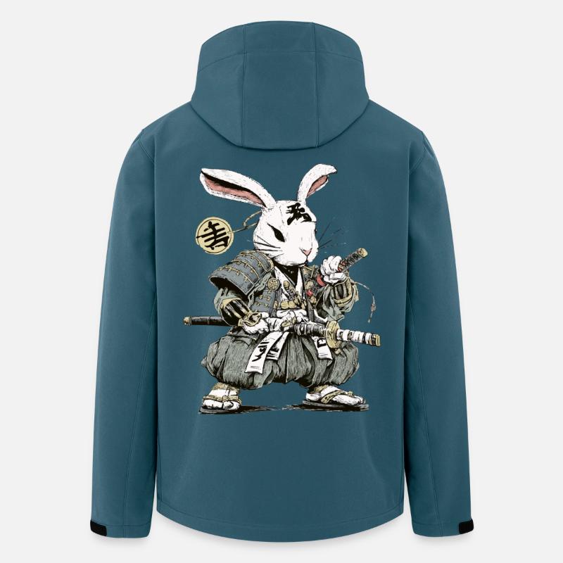 Rabbit Samurai Warrior with Katana - Men’s Recycled Softshell Jacket by Stanley/Stella - stargazer