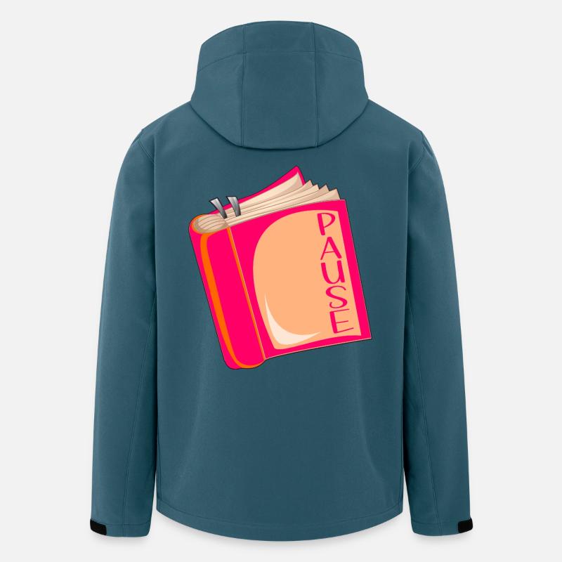 Buch Lesen Pause - Recycelte Männer Softshell-Jacke von Stanley/Stella - Dunkles Petrol
