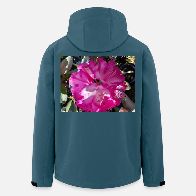 Fuchsia-Azalee in voller Blüte - Recycelte Männer Softshell-Jacke von Stanley/Stella - Dunkles Petrol
