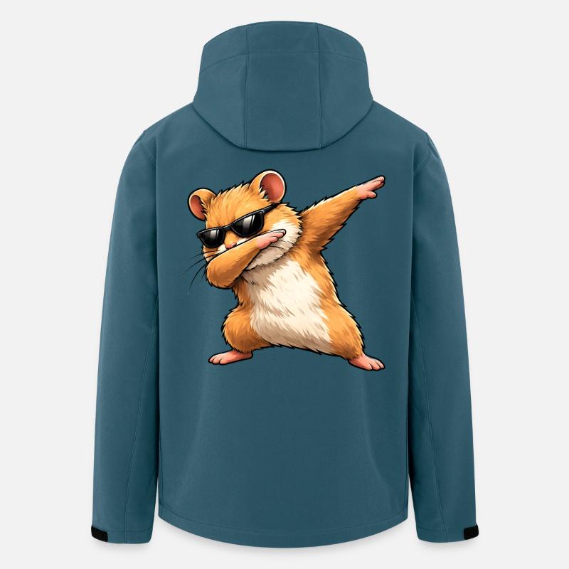 Dabbing Goldhamster - Recycelte Männer Softshell-Jacke von Stanley/Stella - Dunkles Petrol