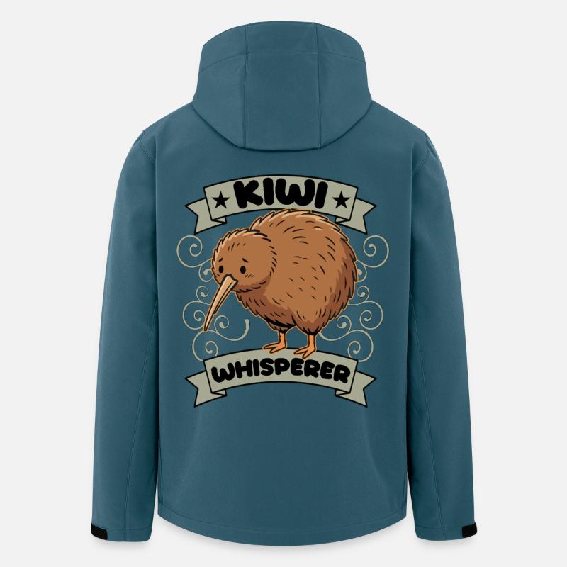 Kiwi Whisperer Neuseeländischer Kiwi-Vogel - Recycelte Männer Softshell-Jacke von Stanley/Stella - Dunkles Petrol