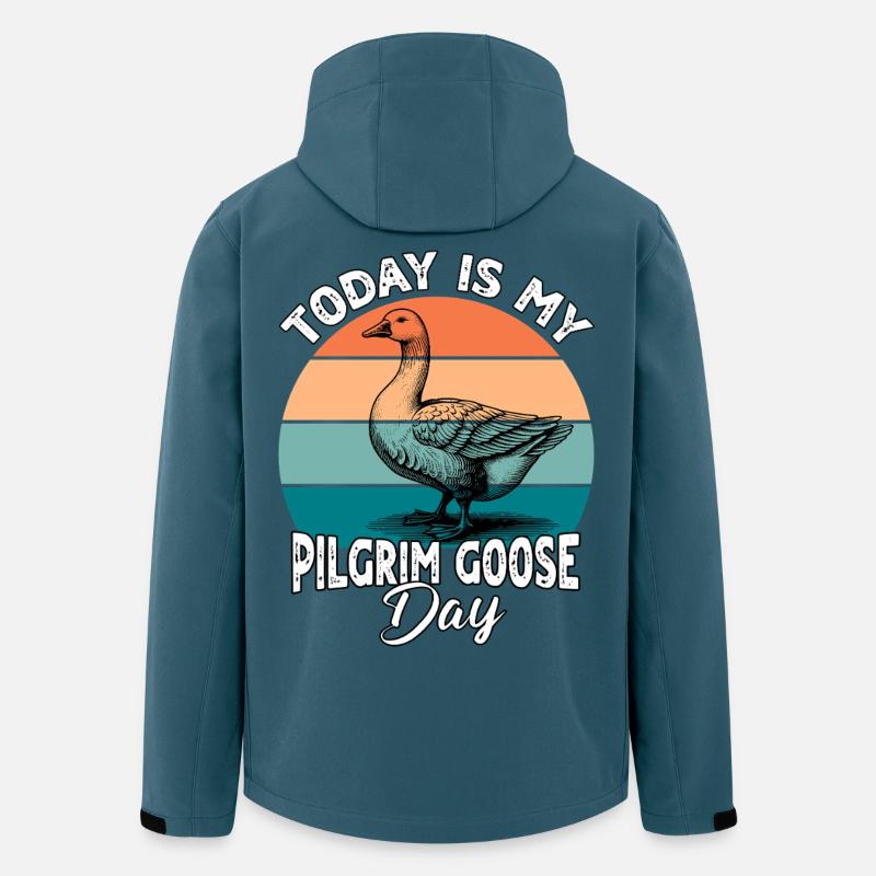 Pilgrim Gans Pilgrim Goose - Recycelte Männer Softshell-Jacke von Stanley/Stella - Dunkles Petrol