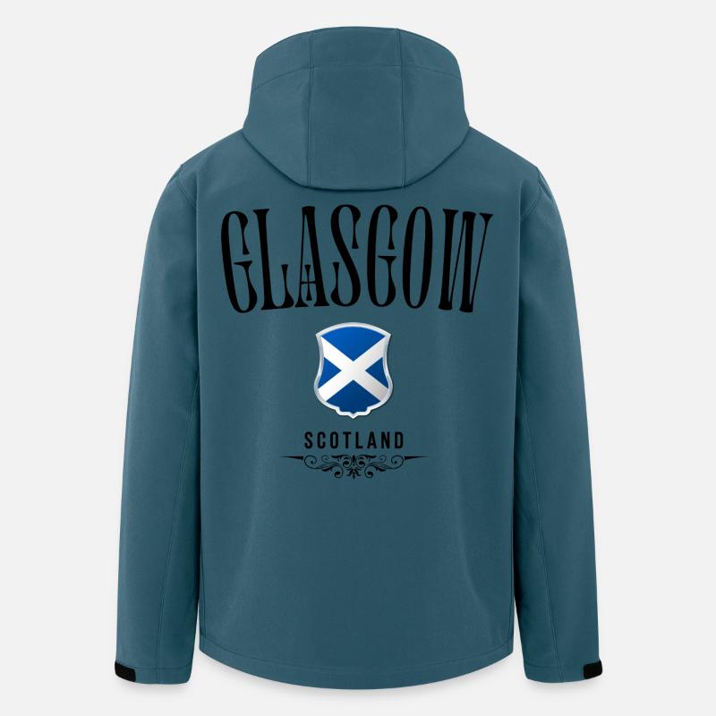 Glasgow Souvenir, elegantes Design Glasgow - Recycelte Männer Softshell-Jacke von Stanley/Stella - Dunkles Petrol