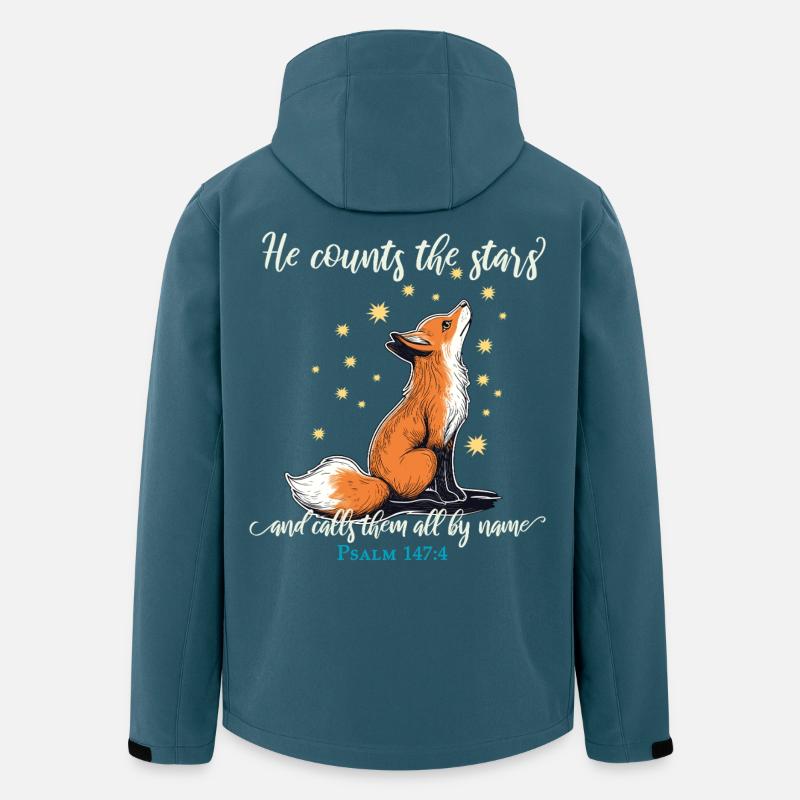Fuchs Christlich - Recycelte Männer Softshell-Jacke von Stanley/Stella - Dunkles Petrol