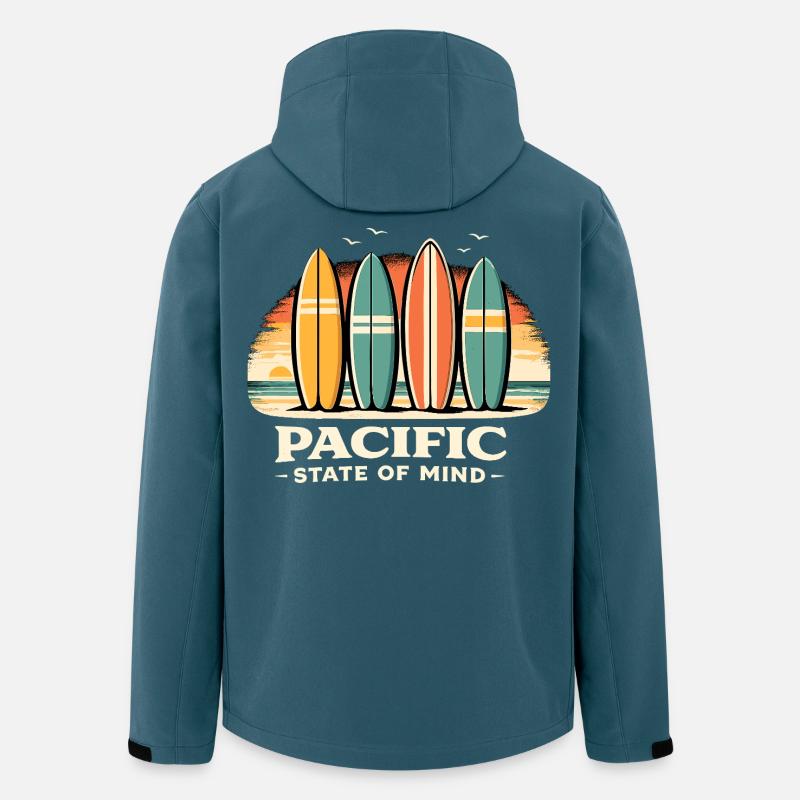 Pacific State of Mind - Recycelte Männer Softshell-Jacke von Stanley/Stella - Dunkles Petrol