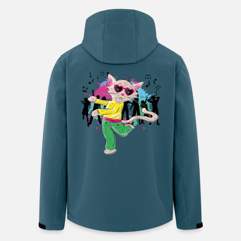 Dancing cat in colorful splashes - Men’s Recycled Softshell Jacket by Stanley/Stella - stargazer