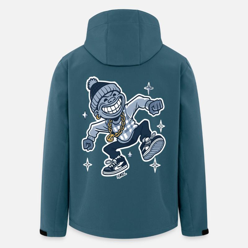 Grinning Rapper with Gold Chain - Men’s Recycled Softshell Jacket by Stanley/Stella - stargazer