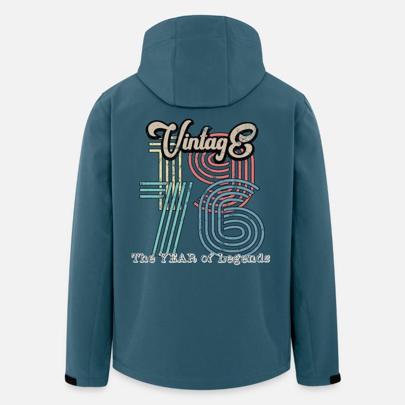Millésime 1976 - Veste softshell homme en polyester recyclé Stanley/Stella - bleu pétrole foncé