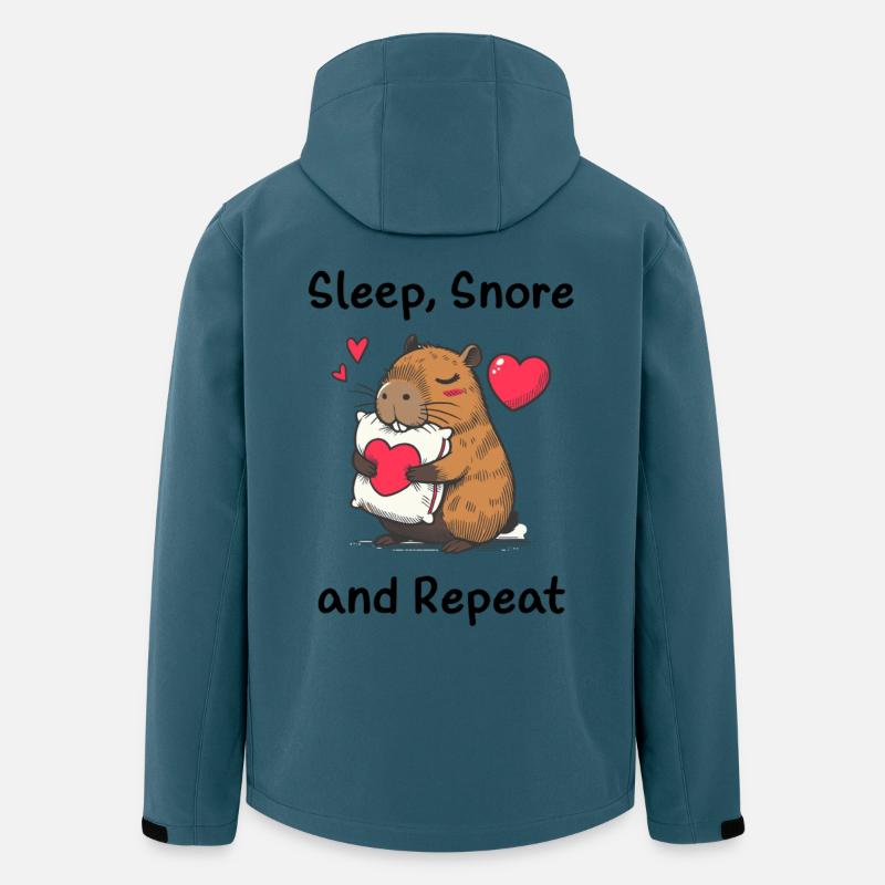 Capybara Herzliebe - Recycelte Männer Softshell-Jacke von Stanley/Stella - Dunkles Petrol