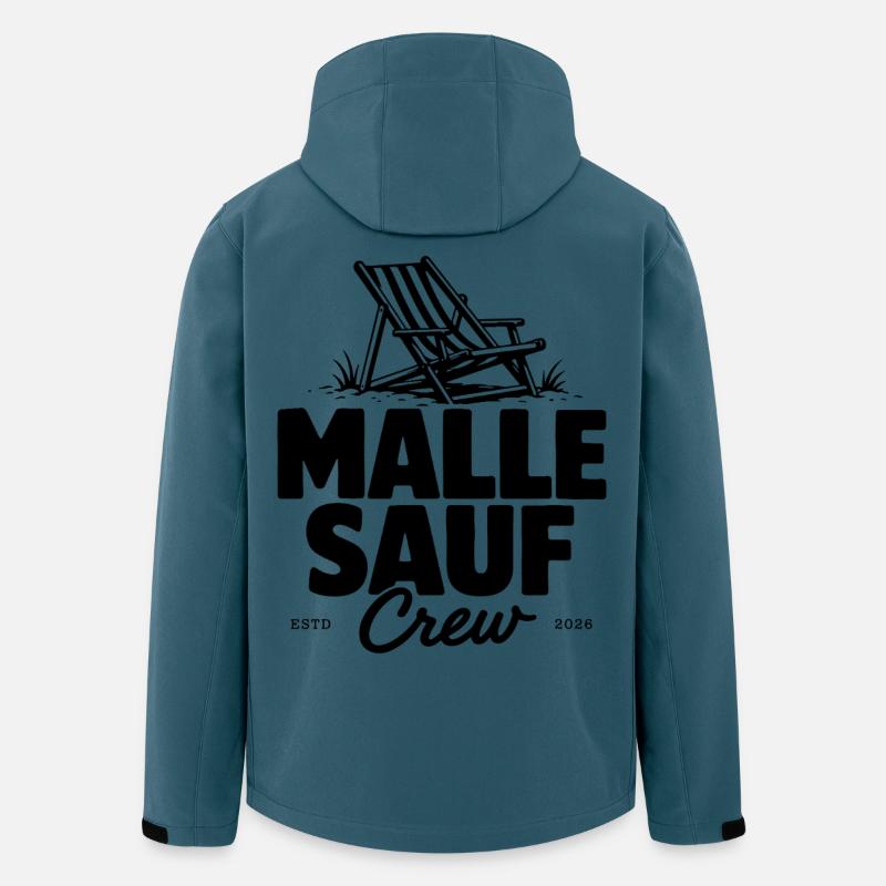 Malle Sauf Crew 2026 - Recycelte Männer Softshell-Jacke von Stanley/Stella - Dunkles Petrol