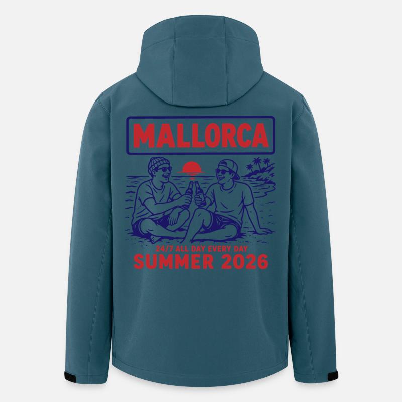 Mallorca Summer 2026 - Recycelte Männer Softshell-Jacke von Stanley/Stella - Dunkles Petrol