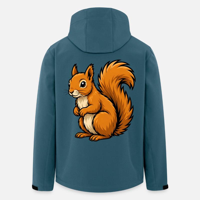 Rotes Eichhörnchen - Recycelte Männer Softshell-Jacke von Stanley/Stella - Dunkles Petrol