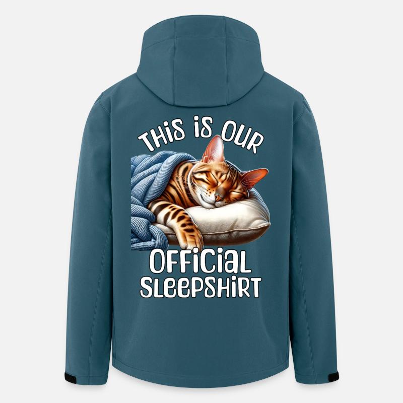 Bengalkatze Schlafshirt - Recycelte Männer Softshell-Jacke von Stanley/Stella - Dunkles Petrol