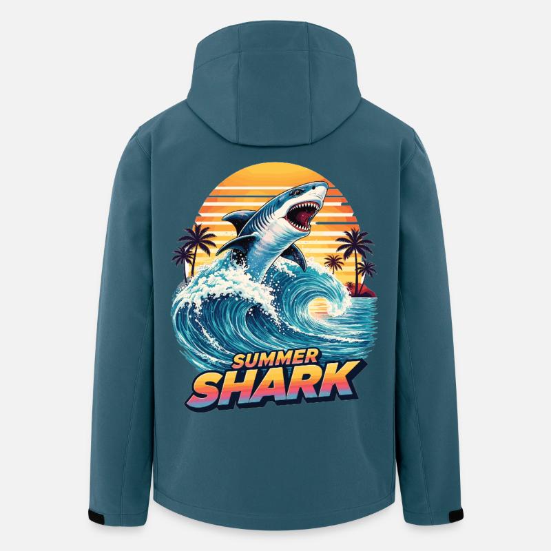 Requin d’été - Veste softshell homme en polyester recyclé Stanley/Stella - bleu pétrole foncé
