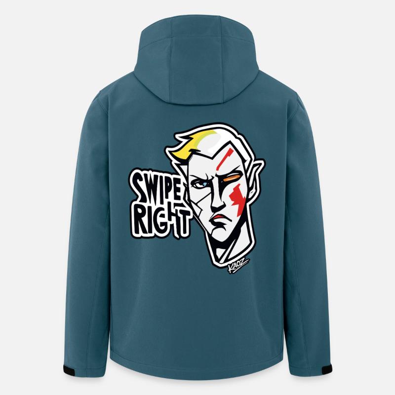 Graffiti-Held nach rechts wischen - Recycelte Männer Softshell-Jacke von Stanley/Stella - Dunkles Petrol