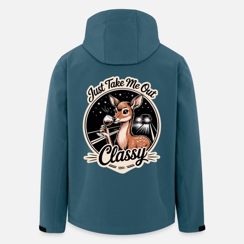 Nimm mich einfach stilvoll mit raus - Recycelte Männer Softshell-Jacke von Stanley/Stella - Dunkles Petrol