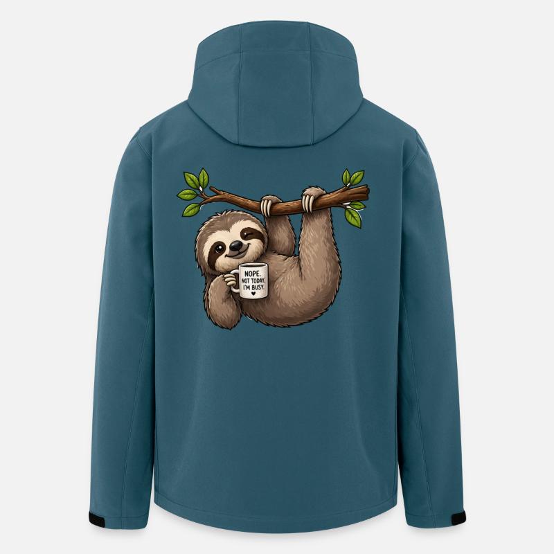 Lazy Sloth Coffee Break - Men’s Recycled Softshell Jacket by Stanley/Stella - stargazer