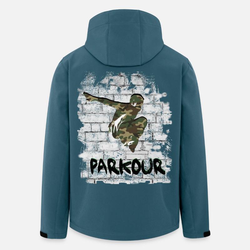 Parkour - Recycelte Männer Softshell-Jacke von Stanley/Stella - Dunkles Petrol