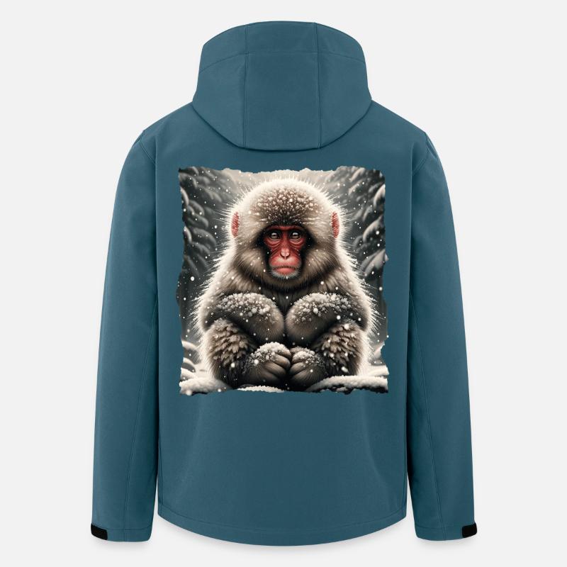 Singe des neiges de Schneeaffe - Veste softshell homme en polyester recyclé Stanley/Stella - bleu pétrole foncé