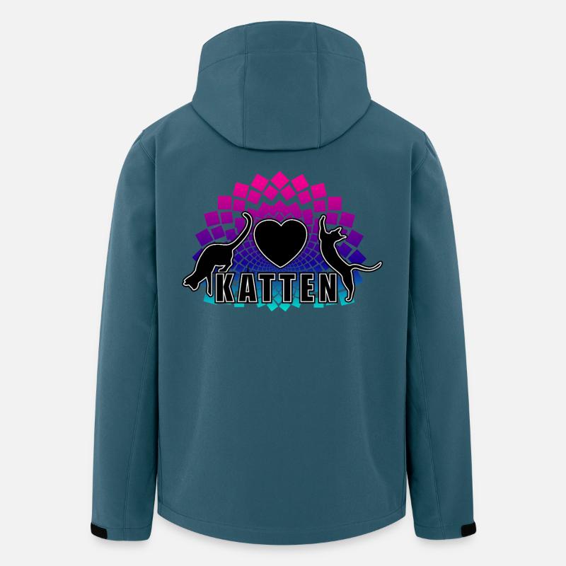 Cat Heart Rainbow Mandala - Men’s Recycled Softshell Jacket by Stanley/Stella - stargazer