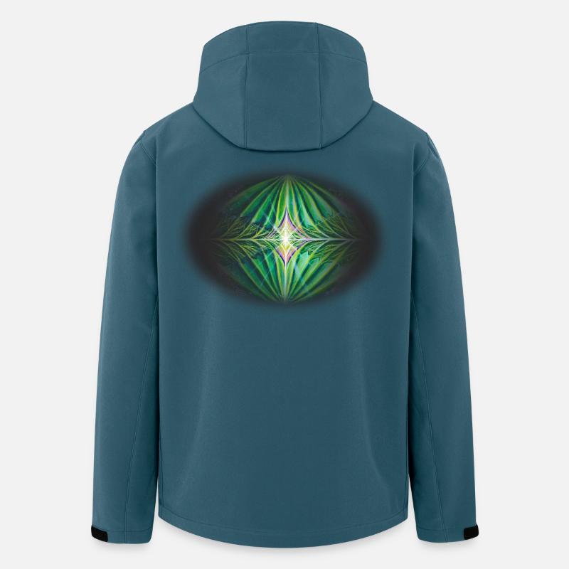 Symmetrical Leaf Art | Botanical Abstract Design - Men’s Recycled Softshell Jacket by Stanley/Stella - stargazer
