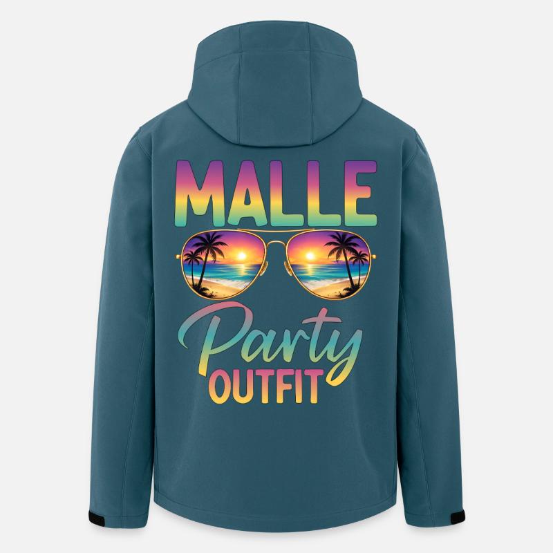 Mallorca Party Outfit - Recycelte Männer Softshell-Jacke von Stanley/Stella - Dunkles Petrol