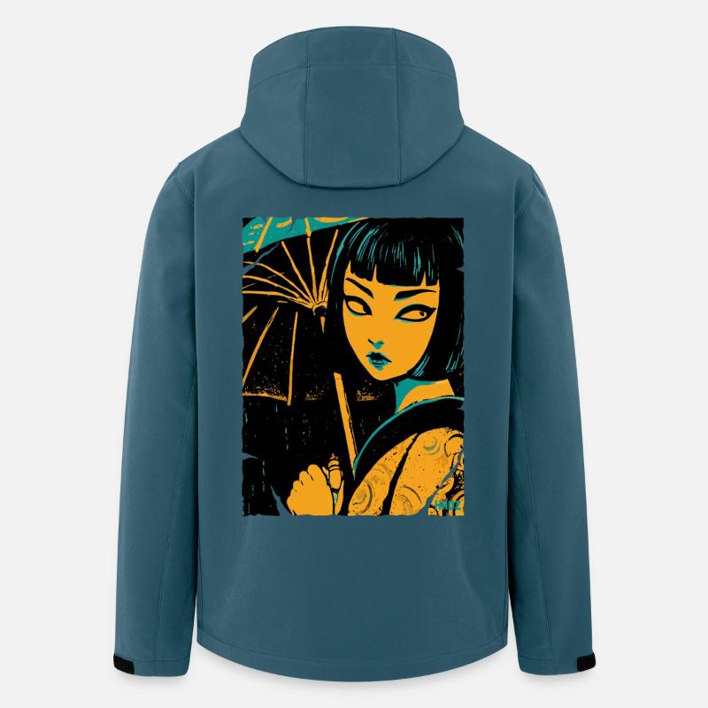 Geisha im Neonlicht - Recycelte Männer Softshell-Jacke von Stanley/Stella - Dunkles Petrol