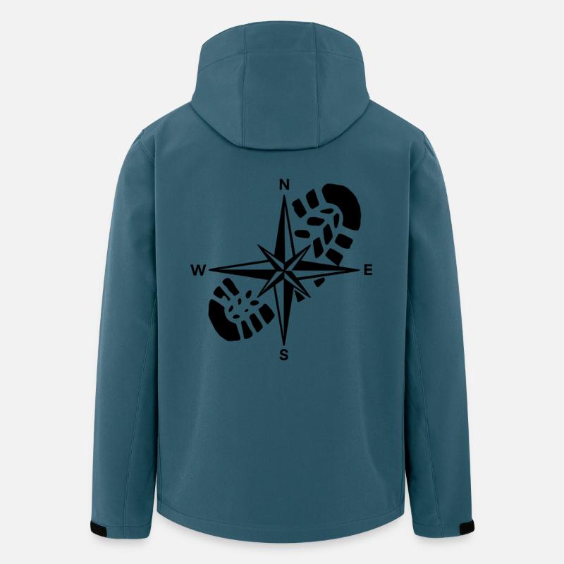 Hiker Compass Wandergeschenk - Recycelte Männer Softshell-Jacke von Stanley/Stella - Dunkles Petrol
