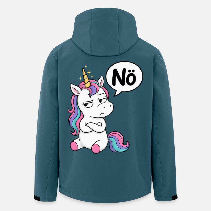 Genervtes Einhorn Nö - Recycelte Männer Softshell-Jacke von Stanley/Stella - Dunkles Petrol